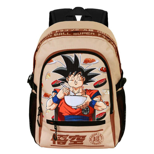 Détail des bretelles rembourrées et réglables du sac à dos Dragon Ball Z Goku Foodie pour un confort maximal