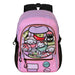 Détail des bretelles rembourrées ajustables du sac à dos Hello Kitty pour un confort optimal.