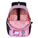 Poche arrière avec sangle trolley adaptable pour faciliter le transport du sac à dos Hello Kitty.