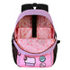 Poche arrière avec sangle trolley adaptable pour faciliter le transport du sac à dos Hello Kitty.