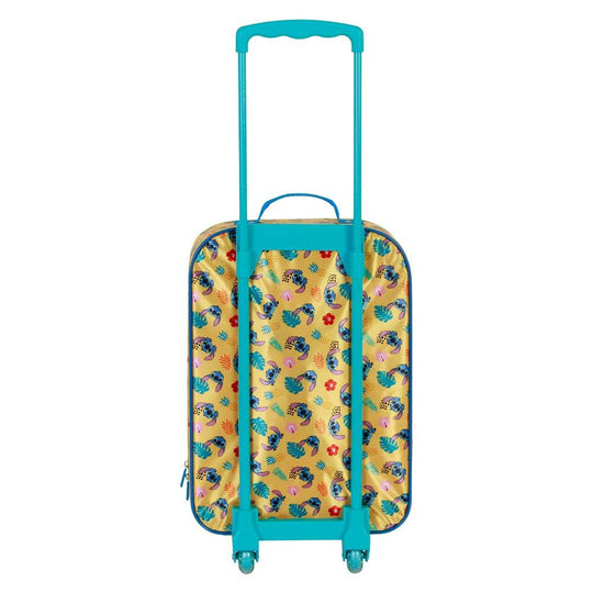 Côté de la valise Disney Stitch avec poignée ajustable et deux roues solides