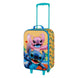 Vue rapprochée sur le motif 3D Stitch embossé sur la valise enfant KARACTERMANIA