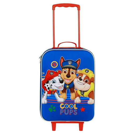 Vue latérale de la valise souple Paw Patrol 3D adaptée au bagage cabine