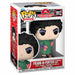 Vue rapprochée de la figurine Funko POP Frank-N-Furter en robe d'hôpital montrant les finitions soignées du vinyle.