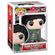 Vue rapprochée de la figurine Funko POP Frank-N-Furter en robe d'hôpital montrant les finitions soignées du vinyle.