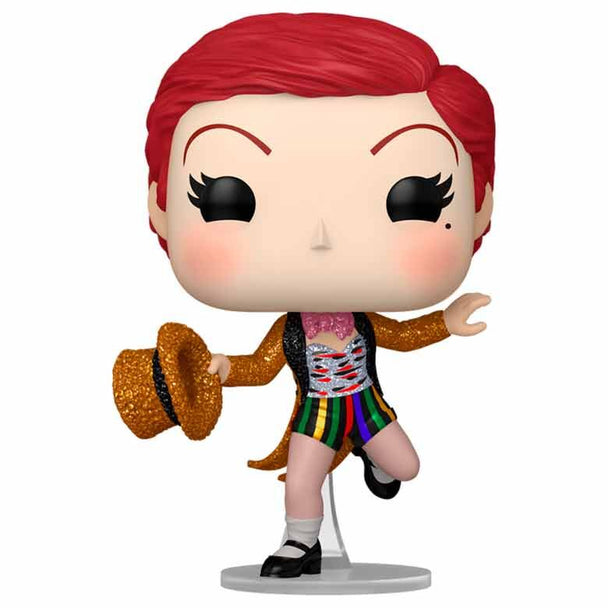Figurine Funko POP Columbia en vinyle avec costume coloré de The Rocky Horror Picture Show, vue de face dans sa boîte cadeau.