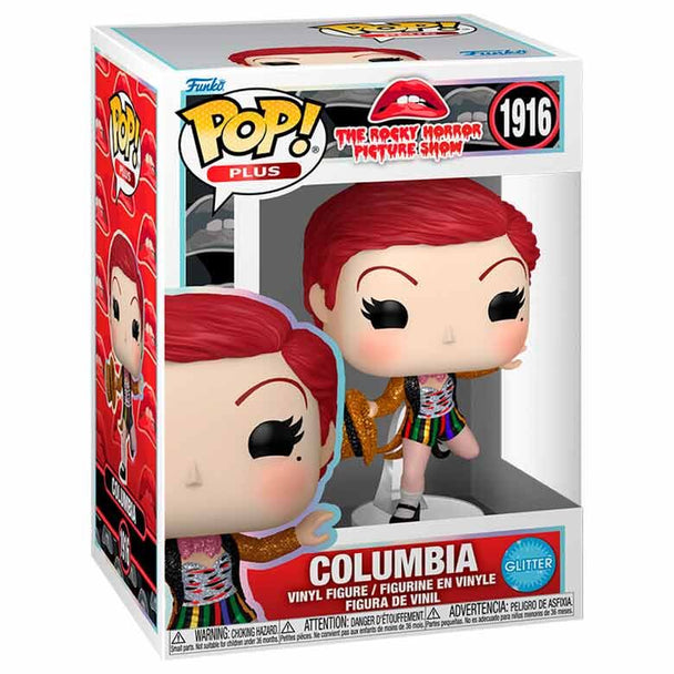 Vue latérale de la figurine Funko POP Columbia, détaillant les accessoires et les couleurs vives du personnage emblématique.