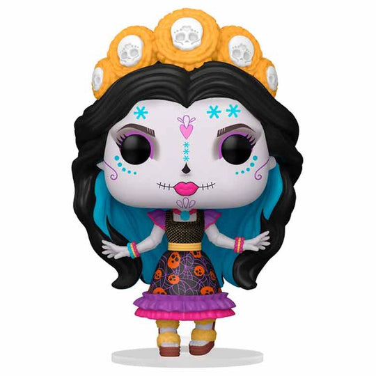Figurine Funko POP Monster High Skelita en vinyle dans sa boîte cadeau officielle, vue de face avec détails colorés