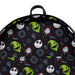 Sac à dos Jack Skellington posé sur une surface blanche montrant son design complet