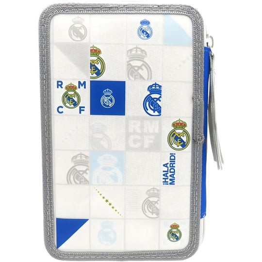 Détail sur les crayons de couleur et feutres inclus dans la trousse Real Madrid CYP BRANDS