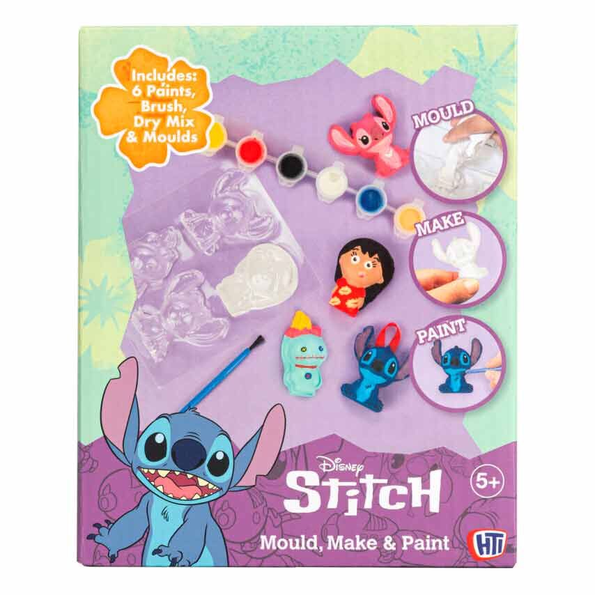 Palette de peinture colorée fournie pour décorer la figurine Stitch en toute créativité