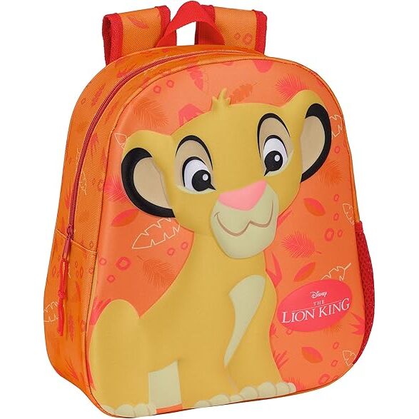 Détail des bretelles rembourrées et poignée supérieure du sac à dos SAFTA Le Roi Lion.
