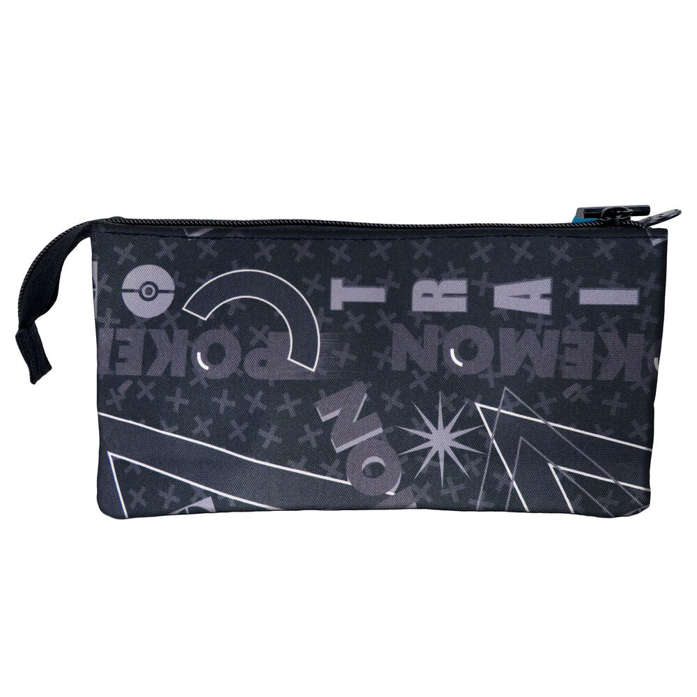 Détail de la fermeture éclair robuste et tirette personnalisée de la trousse Pokémon Geo