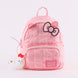 Sac à dos Hello Kitty CERDÁ, vue de côté, montrant sa profondeur et sa capacité de rangement pour les affaires de maternelle.