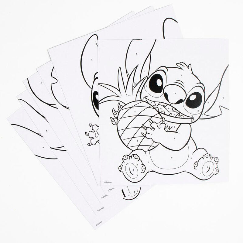 Crayons de couleur et stylos assortis au thème Disney Stitch dans le coffret