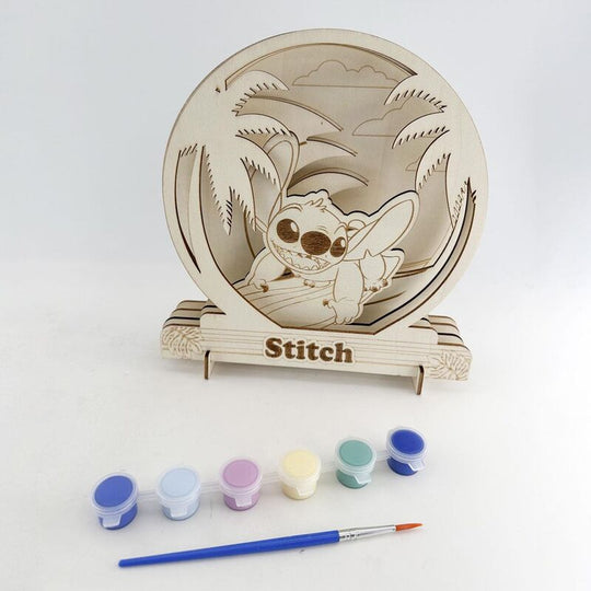 Boîte d’emballage officielle CERDÁ contenant la figurine à colorier Disney Stitch