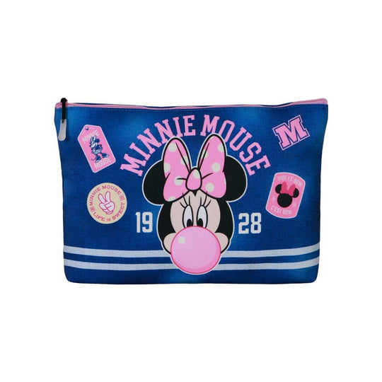 Intérieur de la trousse Minnie Varsity avec doublure en toile et compartiment unique pour produits de plage
