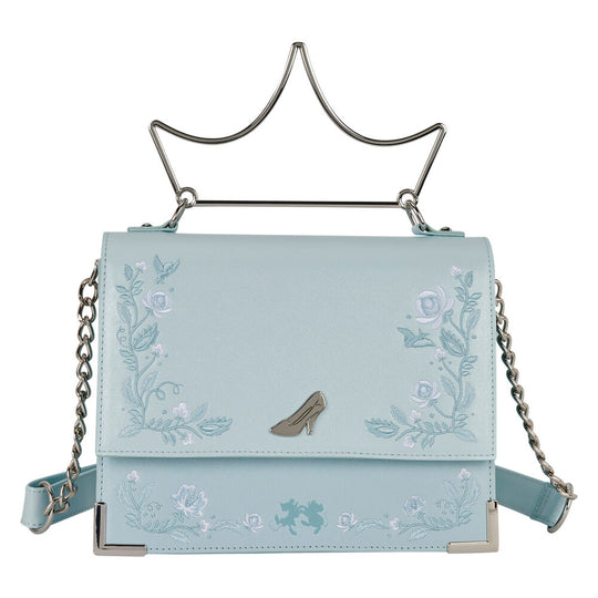 Vue avant du sac épaule Loungefly Disney Princesse Cendrillon avec design détaillé