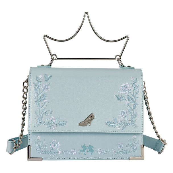 Vue avant du sac épaule Loungefly Disney Princesse Cendrillon avec design détaillé