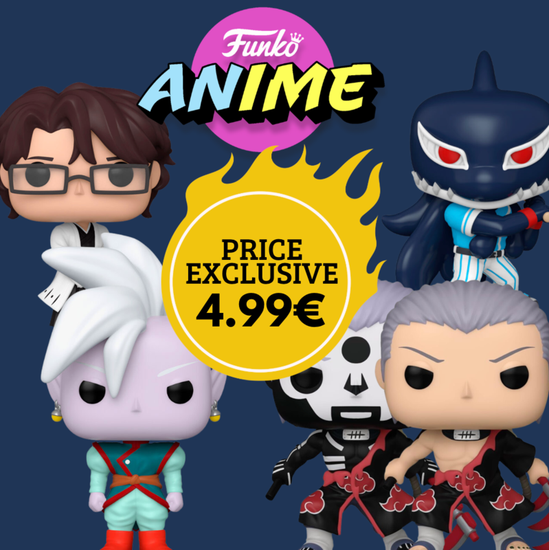 Pack exclusif de figurines Funko POP Anime, présentant plusieurs personnages emblématiques de séries animées populaires, idéal pour collectionneurs.