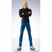 Profil gauche de la figurine King One Punch Man Pop Up Parade montrant les détails du visage et costume