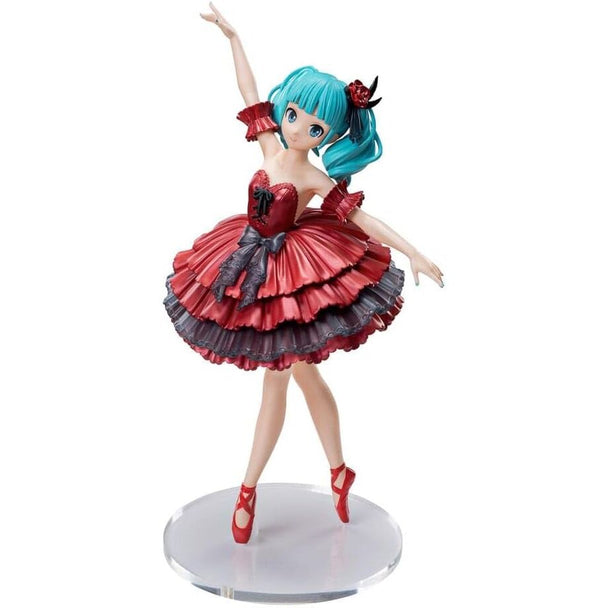 Figurine Hatsune Miku Etoile 19cm vue de face avec détails colorés et pose dynamique