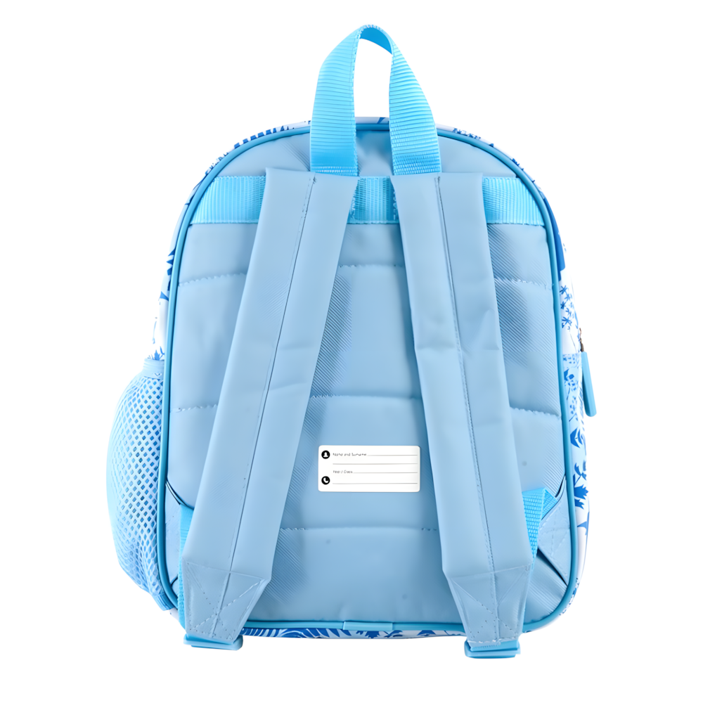 Détail de la poche latérale en mesh pour bouteille sur le sac à dos Frozen 2 Shine de 28cm PERONA