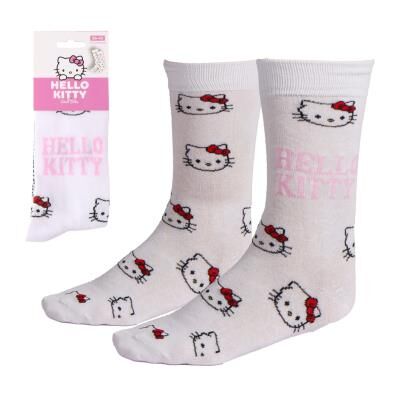 Chaussettes adultes Hello Kitty CERDÁ taille 36-43 en coton doux avec design coloré et confortable.