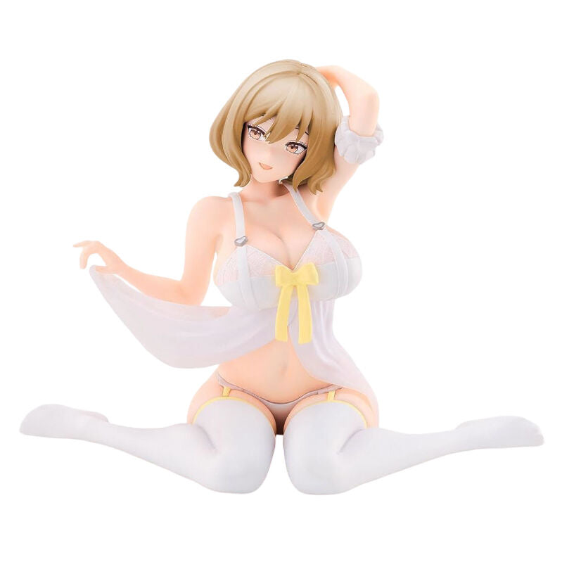 Profil gauche de la figurine Nikke Anis Yumemirize montrant la posture dynamique et les accessoires
