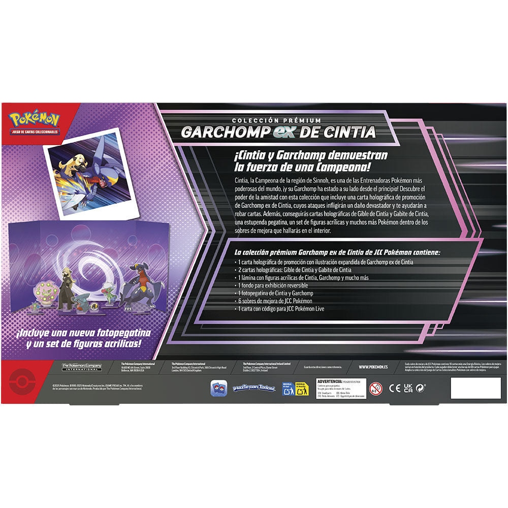Présentation des 6 boosters Pokémon TCG inclus dans le set Garchomp ex Cynthia pour enrichir votre deck
