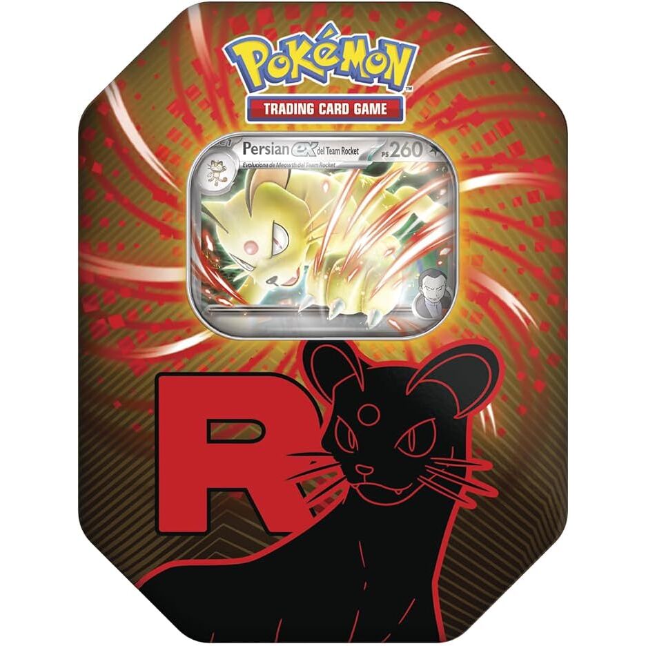 Boîte collector Pokémon en espagnol avec design coloré et logo officiel Pokémon Juego de Cartas