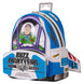 Sac à dos Loungefly Buzz Lightyear Toy Story 30e anniversaire vu de face avec détails lumineux et sonores