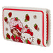 Vue intérieure du portefeuille avec doublure assortie et design imprimé inspiré de Strawberry Shortcake