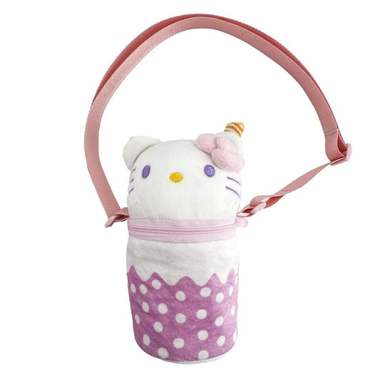 Sac peluche Hello Kitty CERDÁ, vue de face, montrant les détails du visage et des finitions de haute qualité, idéal pour les fans.