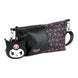 Sac Hello Kitty Kuromi CERDÁ, vue latérale, montrant les dimensions pratiques et la forme compacte, idéal pour un usage quotidien.