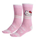 Chaussettes Hello Kitty pour adulte, gros plan sur le motif du personnage, idéal pour les fans de Sanrio et les amateurs de mode kawaii.