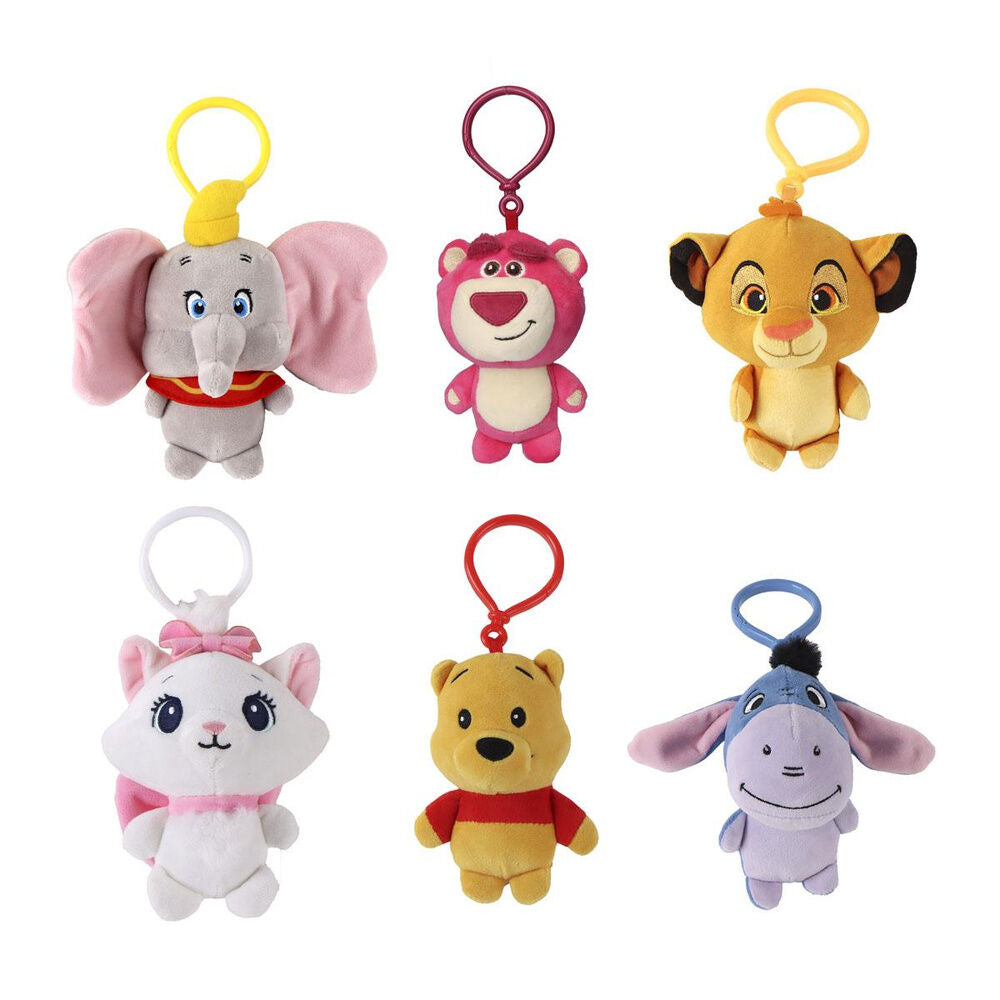 Porte-clés peluche Disney de CERDÁ représentant Mickey Mouse souriant, idéal pour les fans de l'univers Disney et les collectionneurs.