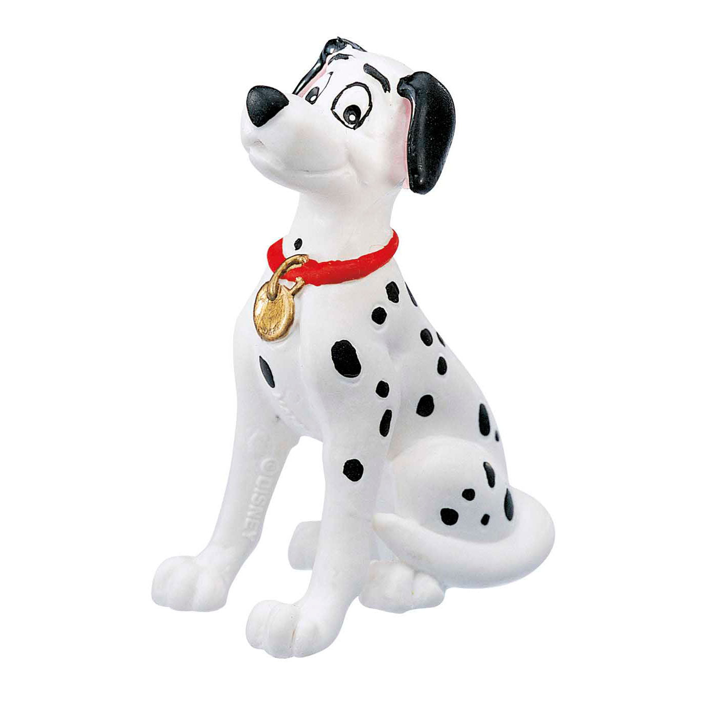 Figurine Pongo de Disney 101 Dalmatians de 6cm par BULLYLAND, vue de face avec détails précis.