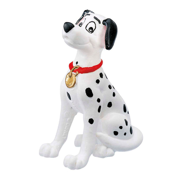Figurine Pongo de Disney 101 Dalmatians de 6cm par BULLYLAND, vue de face avec détails précis.