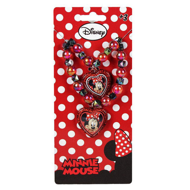 Vue d'ensemble du set bijoux Minnie Disney premium CERDÁ avec collier et bracelet exposés