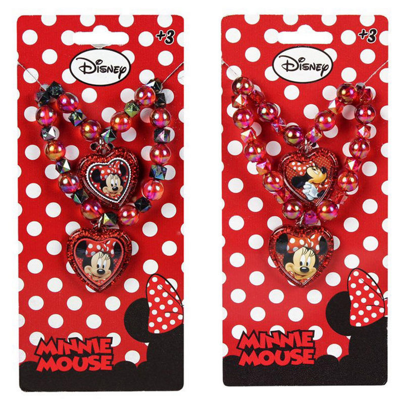 Packaging complet du set bijoux Minnie Disney premium CERDÁ avec dimensions visibles
