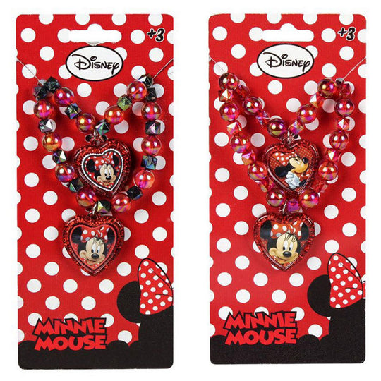 Packaging complet du set bijoux Minnie Disney premium CERDÁ avec dimensions visibles