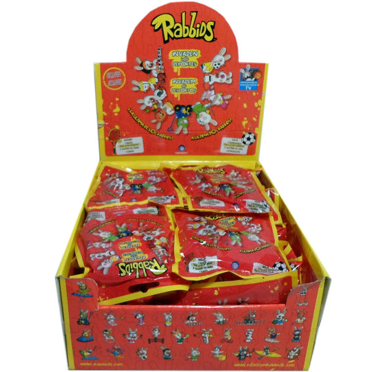 Display de 30 enveloppes Rabbids sports assorties avec figurines à collectionner