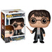 Détail de la figurine POP Harry Potter Gryffindor montrant les couleurs et écusson de la maison