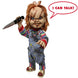 Figurine Chucky tenant un accessoire emblématique de la saga Child's Play