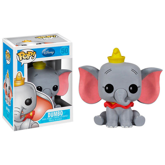 Figurine POP Dumbo Disney FUNKO de 9 cm vue de face avec ses grandes oreilles caractéristiques
