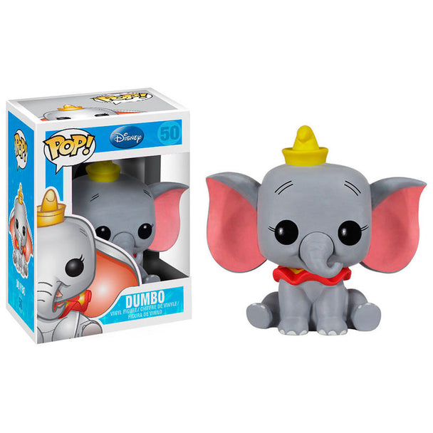 Figurine POP Dumbo Disney FUNKO de 9 cm vue de face avec ses grandes oreilles caractéristiques