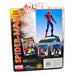 Zoom sur les détails de la texture et des couleurs de la figurine Spiderman Marvel