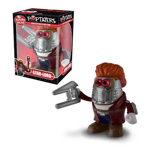 Vue latérale de la figurine Mr. Potato Head Star Lord montrant ses caractéristiques uniques et design soigné
