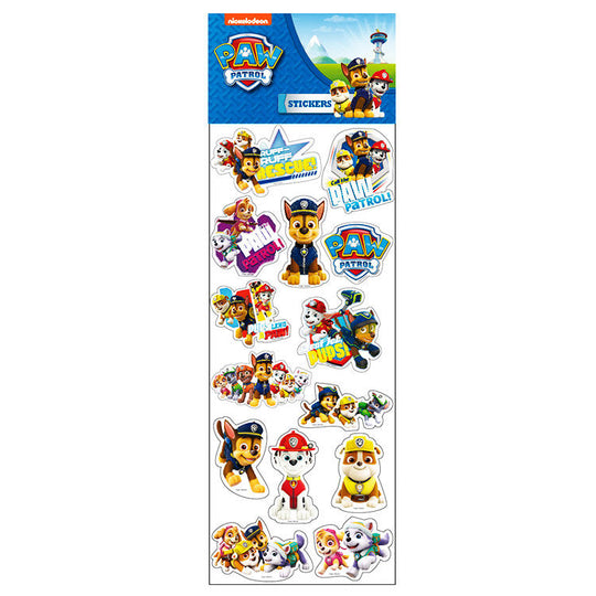 Sticker en relief Paw Patrol de 16x17cm avec personnages colorés sur fond blanc, produit CYP BRANDS.